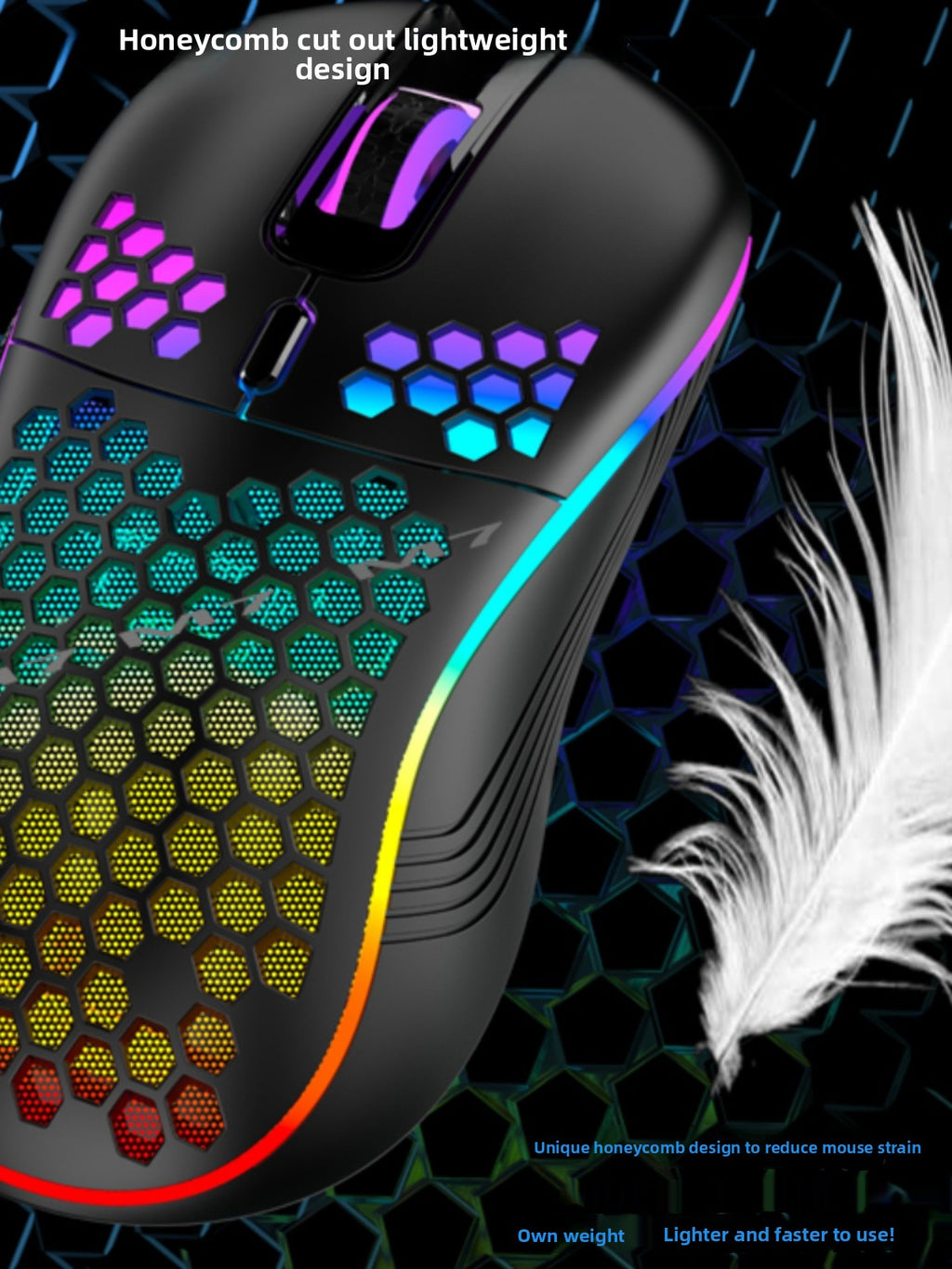 Ice Desktop Hollow Wireless Mouse