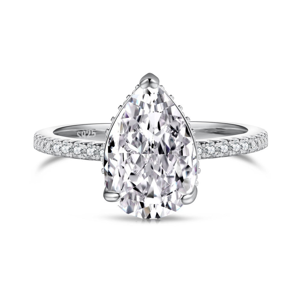 S925 Sterling Silver Zircon Ring