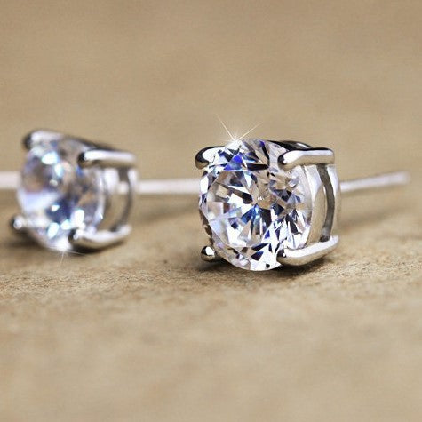 Platinum Plated diamond Earrings
