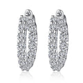 Geometric Moissanite Sterling Silver Earrings