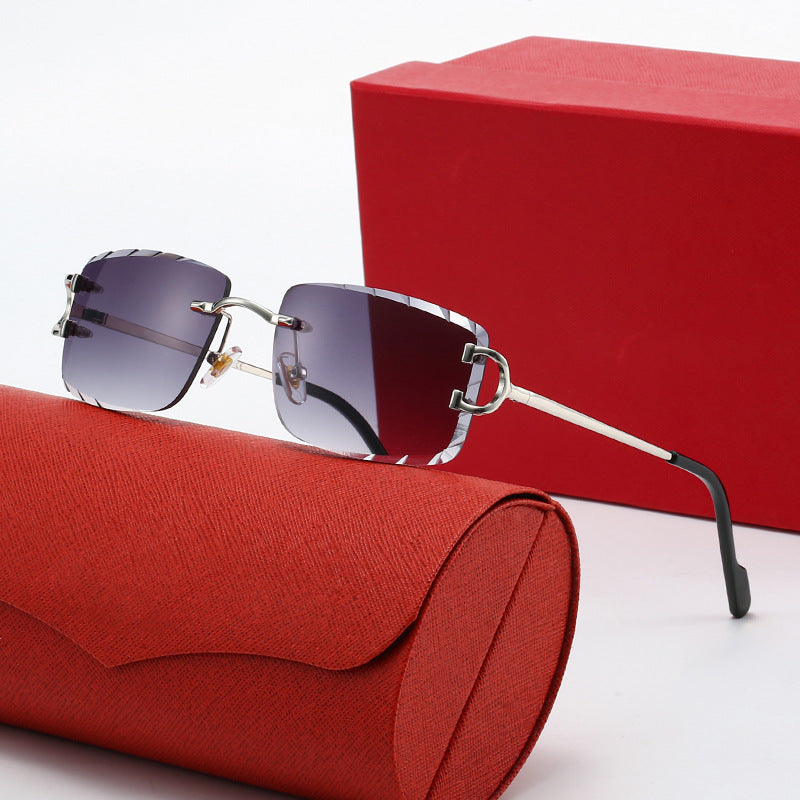 Diamond-Cut Gradient Sunglasses with UV Protection
