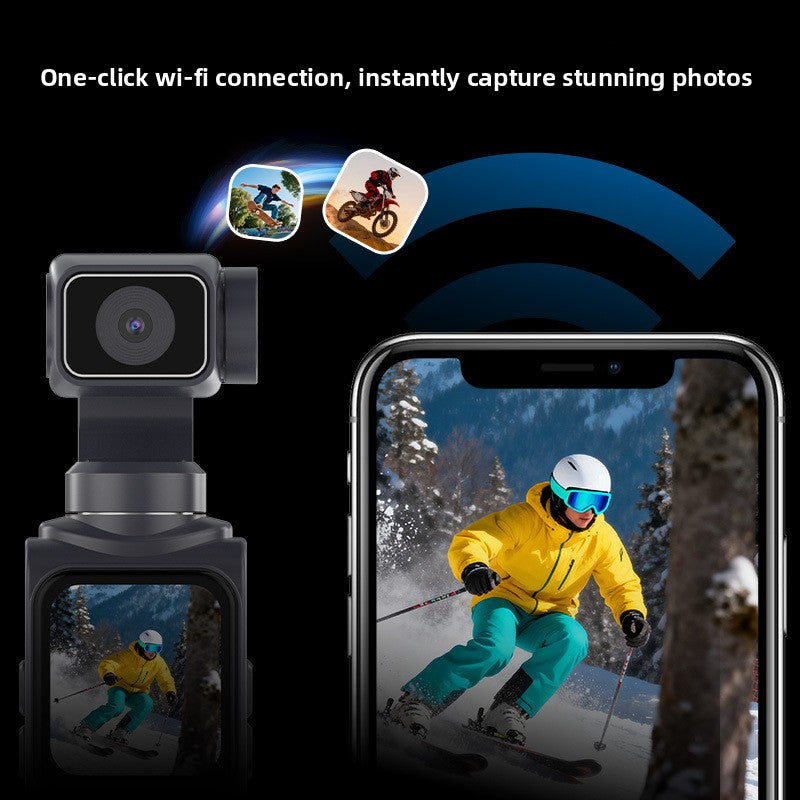 Handheld 4K Sports Camera with Gimbal Stabilization