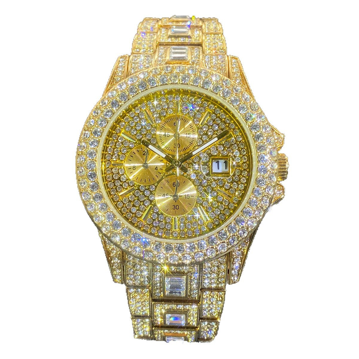 Mens Fashion Diamond  Wristwatch
