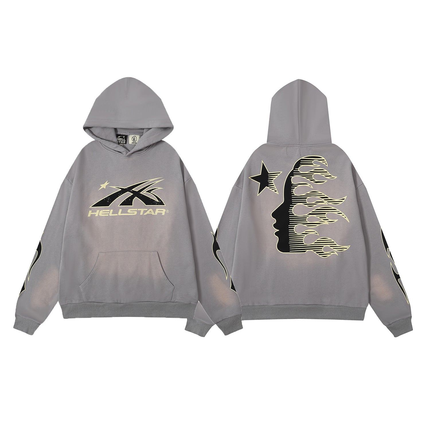 Retro Cotton Hoodie and Sweatpants Set