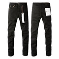 purple ripped patch jeans