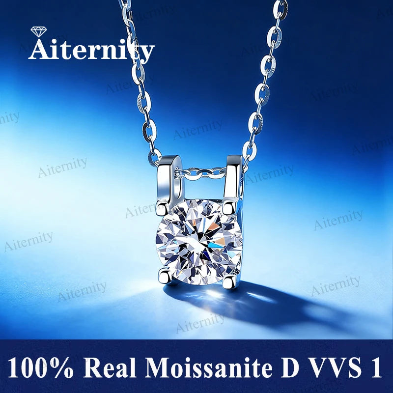 Moissanite Necklace GRA Certified