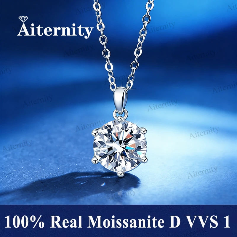 Moissanite Necklace GRA Certified