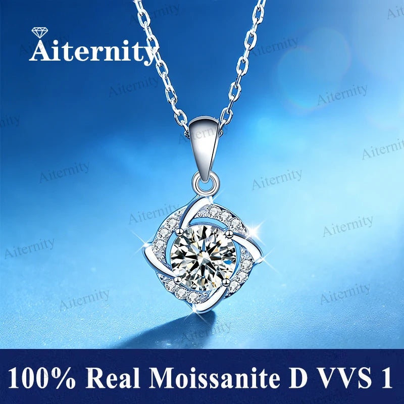 Moissanite Necklace GRA Certified