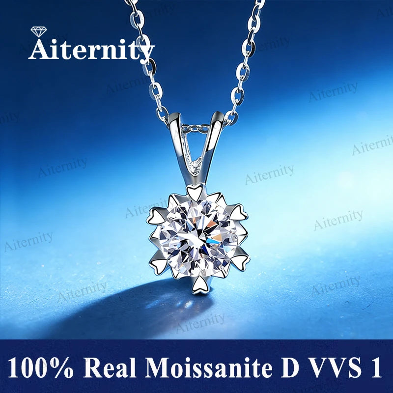 Moissanite Necklace GRA Certified