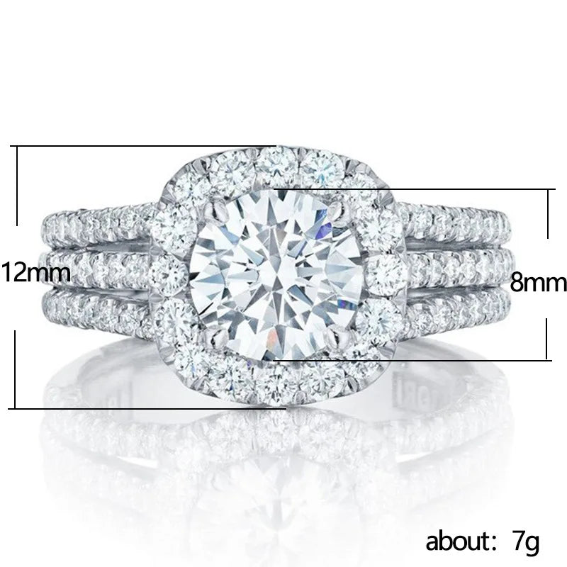 luxury square moissanite ring