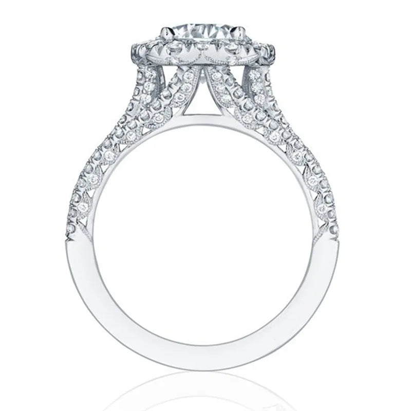 luxury square moissanite ring