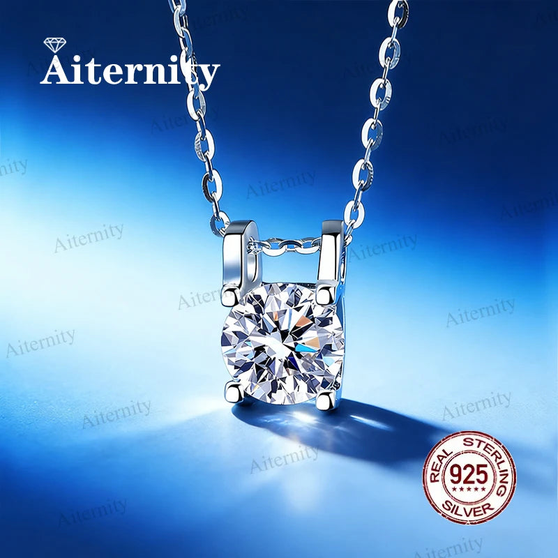 Moissanite Necklace GRA Certified