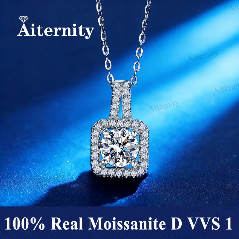 Moissanite Necklace GRA Certified