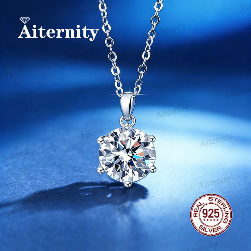 Moissanite Necklace GRA Certified