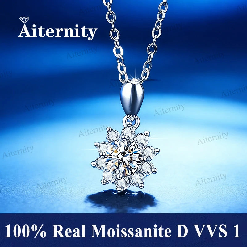 Moissanite Necklace GRA Certified