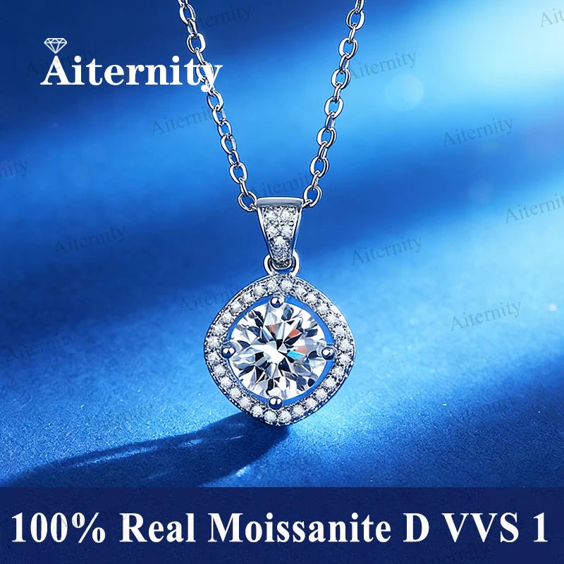 Moissanite Necklace GRA Certified