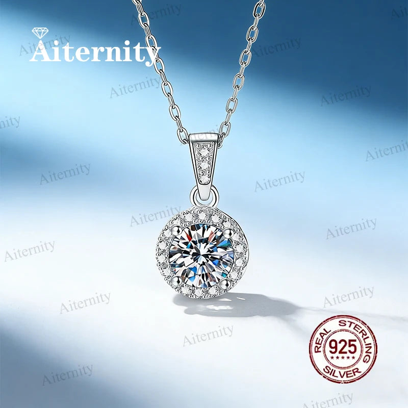 Moissanite Necklace GRA Certified