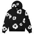 Cotton Hoodie with Plant Print