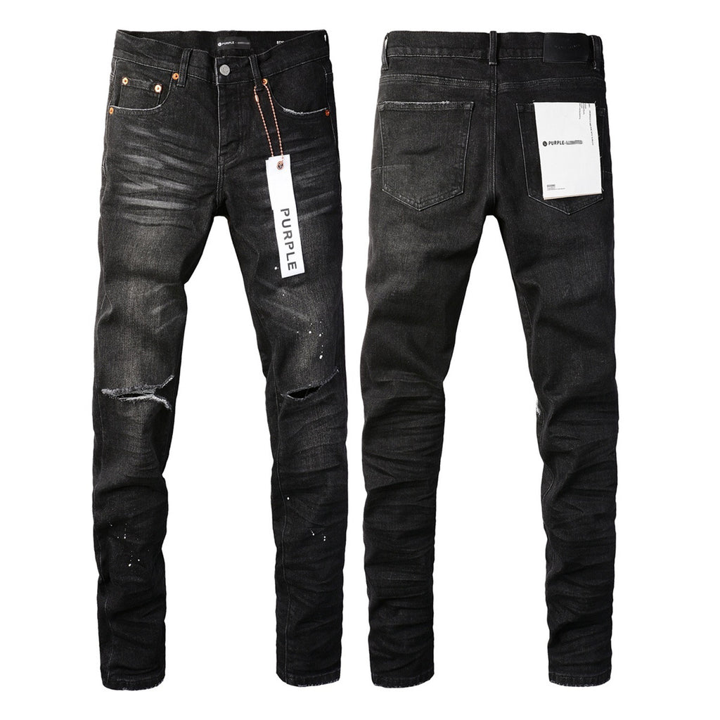 Mens purple denim jeans with tags
