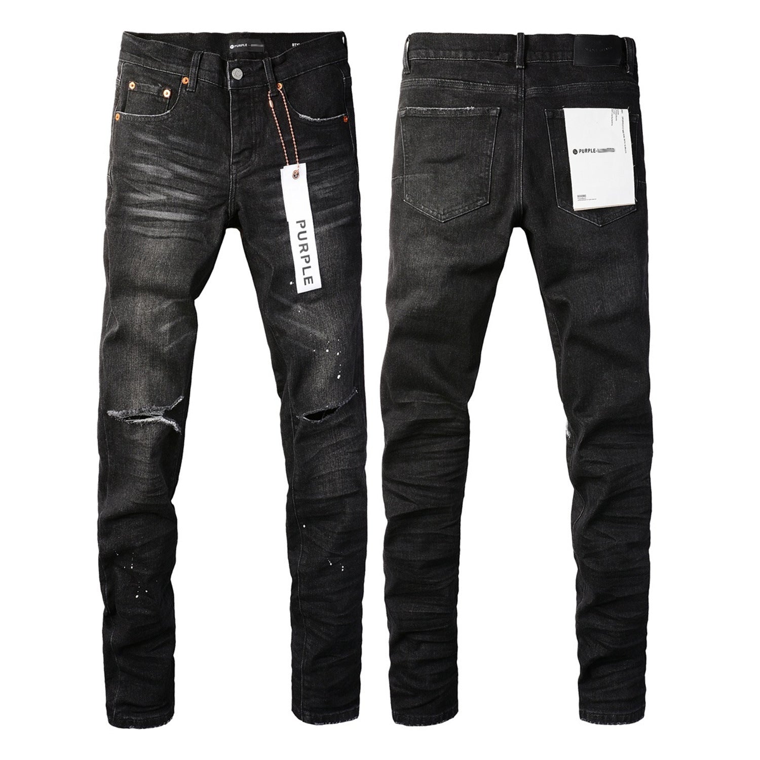 Mens purple denim jeans with tags