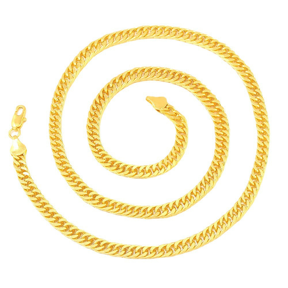 Gold Plated Wave Chain Necklace