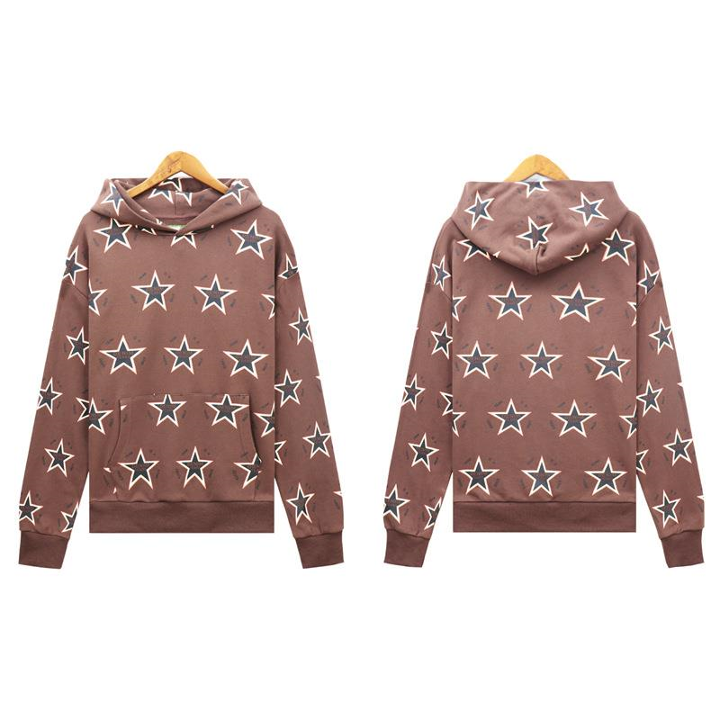 Cotton Hoodie with Plant Print
