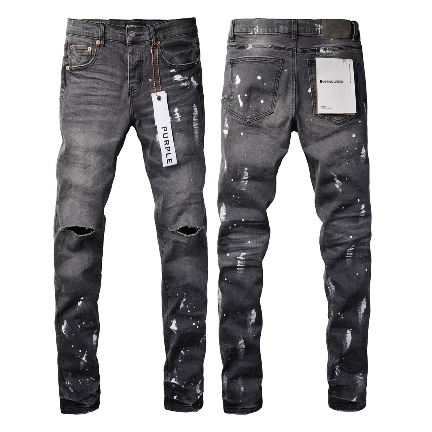 Mens purple denim jeans with tags