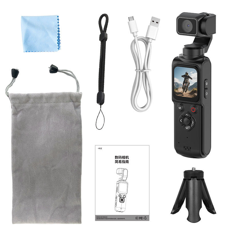 Handheld 4K Sports Camera with Gimbal Stabilization