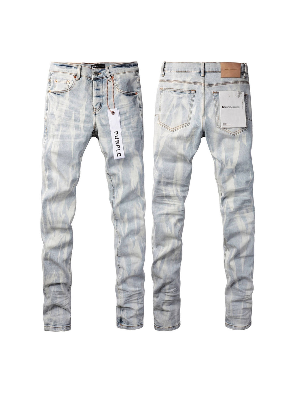 Mens purple denim jeans with tags