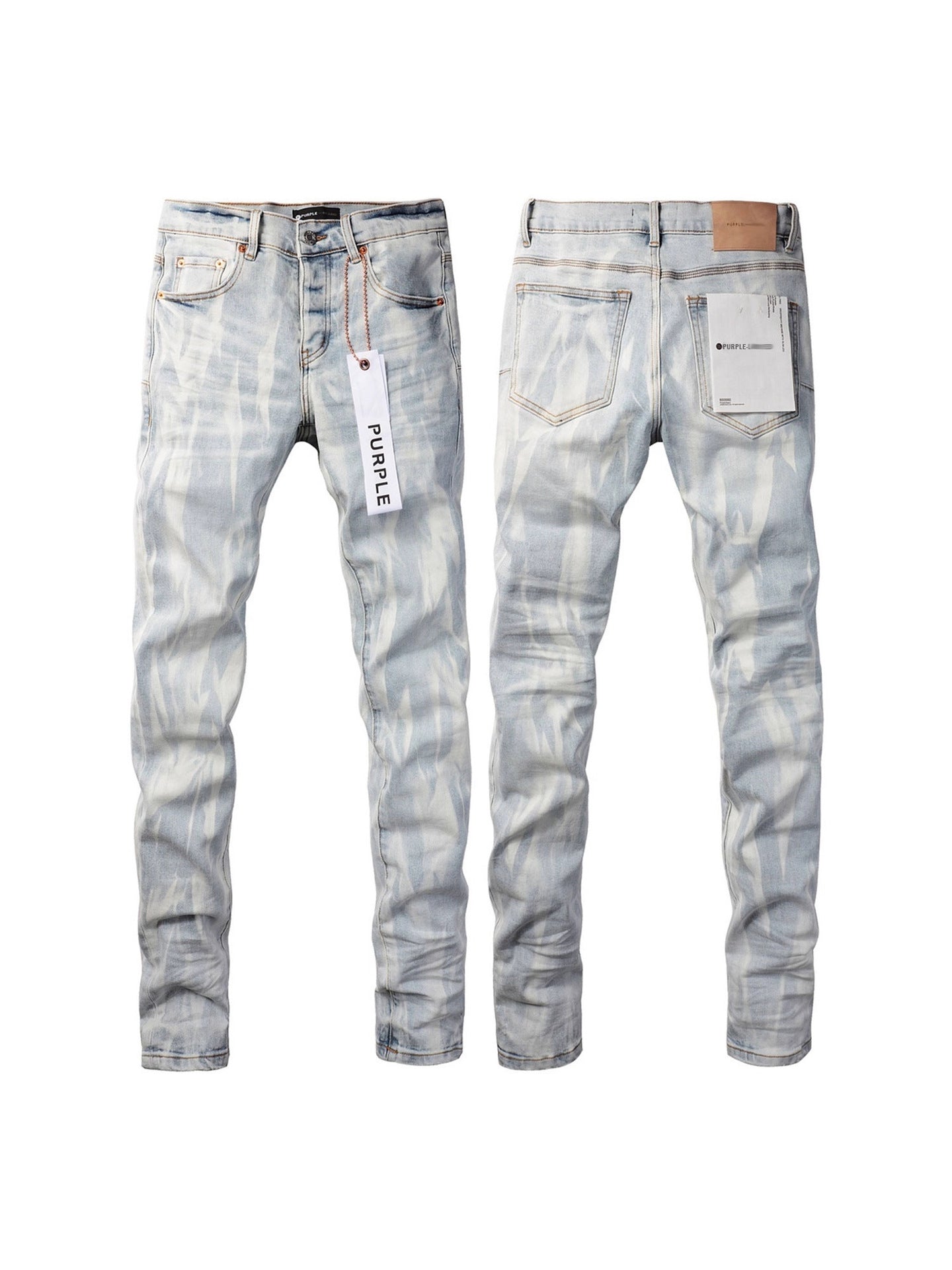 Mens purple denim jeans with tags
