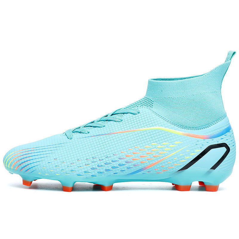 High-top football shoes with spikes