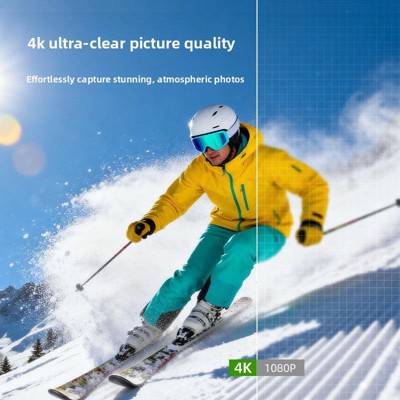 Handheld 4K Sports Camera with Gimbal Stabilization