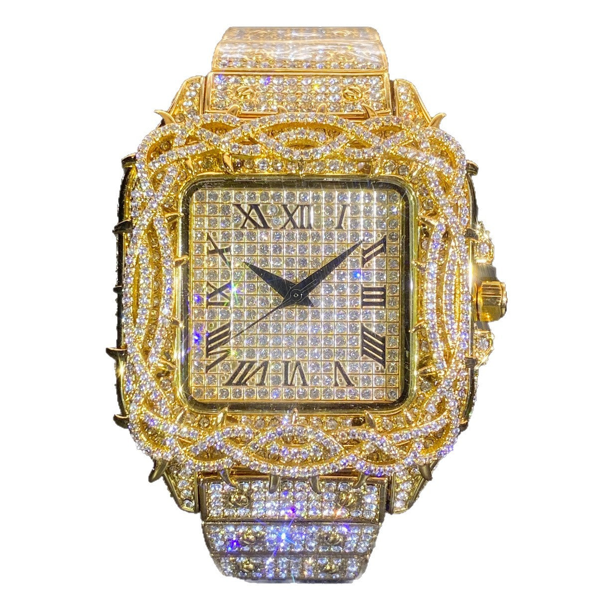 Men's luminous diamond watch