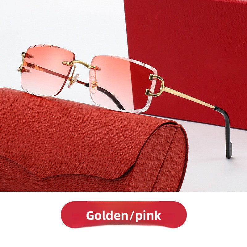 Diamond-Cut Gradient Sunglasses with UV Protection